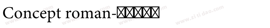 Concept roman字体转换